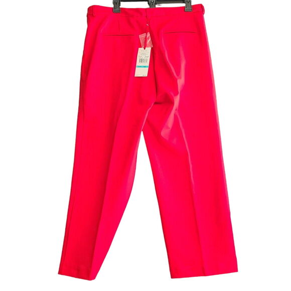 Ruby Rd Womens Stretch Pants Red Size 16 Zip Double Clasp Closure Pockets NWT - Picture 2 of 12